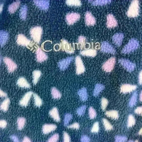 Columbia Girls Fleece Fill Zip Benton Springs Blue Print Jacket Size M (10/12) - Picture 4 of 7